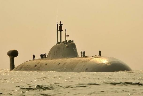 File photo of INS Chakra-2 nuclear attack submarine leased from Russia. Representative image. (@livefist/Twitter).